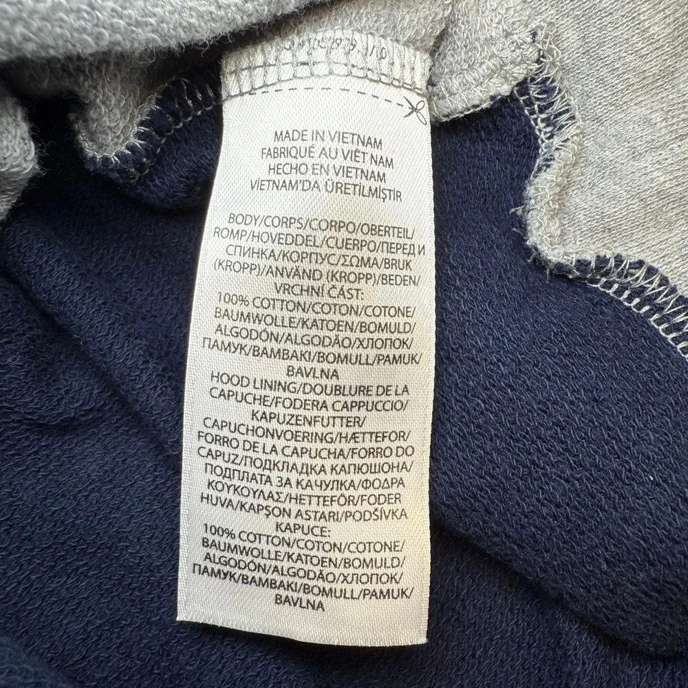 Ralph Lauren‎ Toddler Colorblock Hoodie Grey Navy Blue Red Yellow 18M Cotton